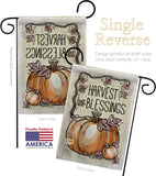 Harvest Blessings - Thanksgiving Fall Vertical Impressions Decorative Flags HG113053 Made In USA