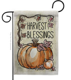 Harvest Blessings - Thanksgiving Fall Vertical Impressions Decorative Flags HG113053 Made In USA