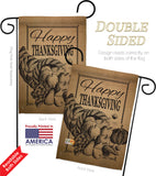 Happy Cornucopia - Thanksgiving Fall Vertical Impressions Decorative Flags HG113054 Made In USA