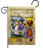 Thankful Pilgrims - Thanksgiving Fall Vertical Impressions Decorative Flags HG113057 Made In USA