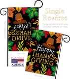 Happy Thanksgiving Leaves - Thanksgiving Fall Vertical Impressions Decorative Flags HG113062 Made In USA