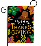 Happy Thanksgiving Leaves - Thanksgiving Fall Vertical Impressions Decorative Flags HG113062 Made In USA