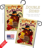 Happy Turkey Day - Thanksgiving Fall Vertical Impressions Decorative Flags HG113065 Made In USA