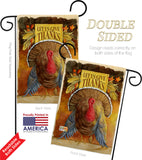 Let Us Give Thanks - Thanksgiving Fall Vertical Impressions Decorative Flags HG113066 Made In USA