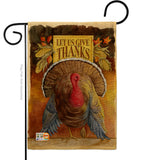 Let Us Give Thanks - Thanksgiving Fall Vertical Impressions Decorative Flags HG113066 Made In USA