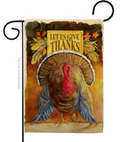 Let Us Give Thanks - Thanksgiving Fall Vertical Impressions Decorative Flags HG113066 Made In USA