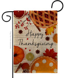 Thanksgiving Pies - Thanksgiving Fall Vertical Impressions Decorative Flags HG113086 Made In USA