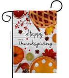 Thanksgiving Pies - Thanksgiving Fall Vertical Impressions Decorative Flags HG113086 Made In USA