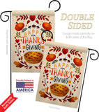 Thankful Giving - Thanksgiving Fall Vertical Impressions Decorative Flags HG113110 Made In USA