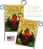 It's Thanks Turkey - Thanksgiving Fall Vertical Impressions Decorative Flags HG120014 Made In USA