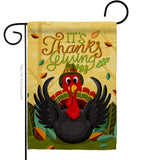 It's Thanks Turkey - Thanksgiving Fall Vertical Impressions Decorative Flags HG120014 Made In USA