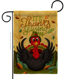 It's Thanks Turkey - Thanksgiving Fall Vertical Impressions Decorative Flags HG120014 Made In USA