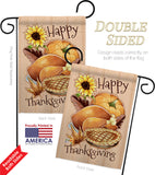 Happy Thanksgiving Feast - Thanksgiving Fall Vertical Impressions Decorative Flags HG137076 Made In USA