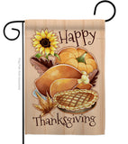 Happy Thanksgiving Feast - Thanksgiving Fall Vertical Impressions Decorative Flags HG137076 Made In USA