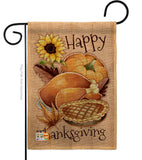 Happy Thanksgiving Feast - Thanksgiving Fall Vertical Impressions Decorative Flags HG137076 Made In USA