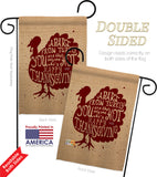 A Part From Turkey - Thanksgiving Fall Vertical Impressions Decorative Flags HG137118 Made In USA