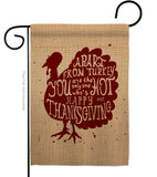 A Part From Turkey - Thanksgiving Fall Vertical Impressions Decorative Flags HG137118 Made In USA