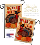 Thanksgiving Turkey - Thanksgiving Fall Vertical Impressions Decorative Flags HG137239 Made In USA