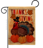 Thanksgiving Turkey - Thanksgiving Fall Vertical Impressions Decorative Flags HG137239 Made In USA