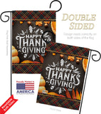 Happy Thanks Giving - Thanksgiving Fall Vertical Impressions Decorative Flags HG137264 Made In USA