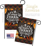 Happy Thanks Giving - Thanksgiving Fall Vertical Impressions Decorative Flags HG137264 Made In USA