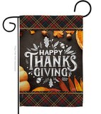 Happy Thanks Giving - Thanksgiving Fall Vertical Impressions Decorative Flags HG137264 Made In USA