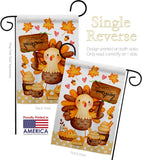 Sweet Turkey - Thanksgiving Fall Vertical Impressions Decorative Flags HG137630 Made In USA