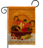 Thanksgiving Basket - Thanksgiving Fall Vertical Impressions Decorative Flags HG137643 Made In USA