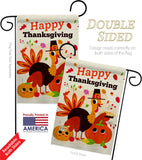 Give Thanks Turkey - Thanksgiving Fall Vertical Impressions Decorative Flags HG190006 Made In USA