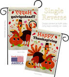 Give Thanks Turkey - Thanksgiving Fall Vertical Impressions Decorative Flags HG190006 Made In USA