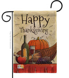 Happy Thanksgiving Feast - Thanksgiving Fall Vertical Impressions Decorative Flags HG192045 Made In USA