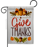 Give Thanks - Thanksgiving Fall Vertical Impressions Decorative Flags HG192137 Made In USA