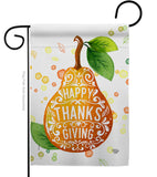 Happy Thanks Giving - Thanksgiving Fall Vertical Impressions Decorative Flags HG192253 Made In USA