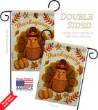 Pilgrim Turkey - Thanksgiving Fall Vertical Impressions Decorative Flags HG192283 Made In USA