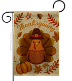 Pilgrim Turkey - Thanksgiving Fall Vertical Impressions Decorative Flags HG192283 Made In USA