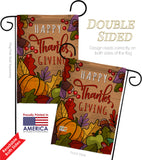 Happy Thanks Giving - Thanksgiving Fall Vertical Impressions Decorative Flags HG192294 Made In USA