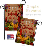 Happy Thanks Giving - Thanksgiving Fall Vertical Impressions Decorative Flags HG192294 Made In USA