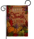 Happy Thanks Giving - Thanksgiving Fall Vertical Impressions Decorative Flags HG192294 Made In USA