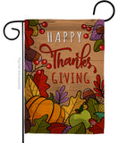 Happy Thanks Giving - Thanksgiving Fall Vertical Impressions Decorative Flags HG192294 Made In USA