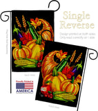 Grateful Cornucopia - Thanksgiving Fall Vertical Impressions Decorative Flags HG192655 Made In USA