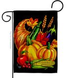 Grateful Cornucopia - Thanksgiving Fall Vertical Impressions Decorative Flags HG192655 Made In USA