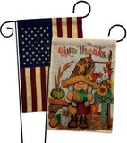 Give Thanks - Thanksgiving Fall Vertical Impressions Decorative Flags HG130417 Made In USA