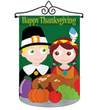 Thanksgiving - Thanksgiving Fall Vertical Applique Decorative Flags HG113033 Imported