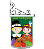 Thanksgiving - Thanksgiving Fall Vertical Applique Decorative Flags HG113033 Imported