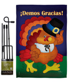 ¡Demos Gracias! - Thanksgiving Fall Vertical Impressions Decorative Flags HG113037S Made In USA