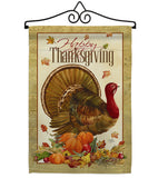 Thanksgiving Turkey - Thanksgiving Fall Vertical Impressions Decorative Flags HG113049 Made In USA