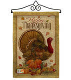 Thanksgiving Turkey - Thanksgiving Fall Vertical Impressions Decorative Flags HG113049 Made In USA