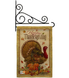 Thanksgiving Turkey - Thanksgiving Fall Vertical Impressions Decorative Flags HG113049 Made In USA