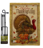 Thanksgiving Turkey - Thanksgiving Fall Vertical Impressions Decorative Flags HG113049 Made In USA