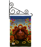 Gobble - Thanksgiving Fall Vertical Impressions Decorative Flags HG113051 Made In USA